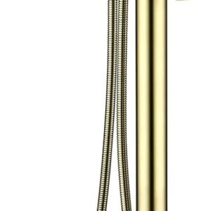 Grifo de bañera de latón cepillado independiente con ducha de mano y caño giratorio 9017BG Grifo de bañera de latón cepillado independiente con ducha de mano y caño giratorio 9017BG