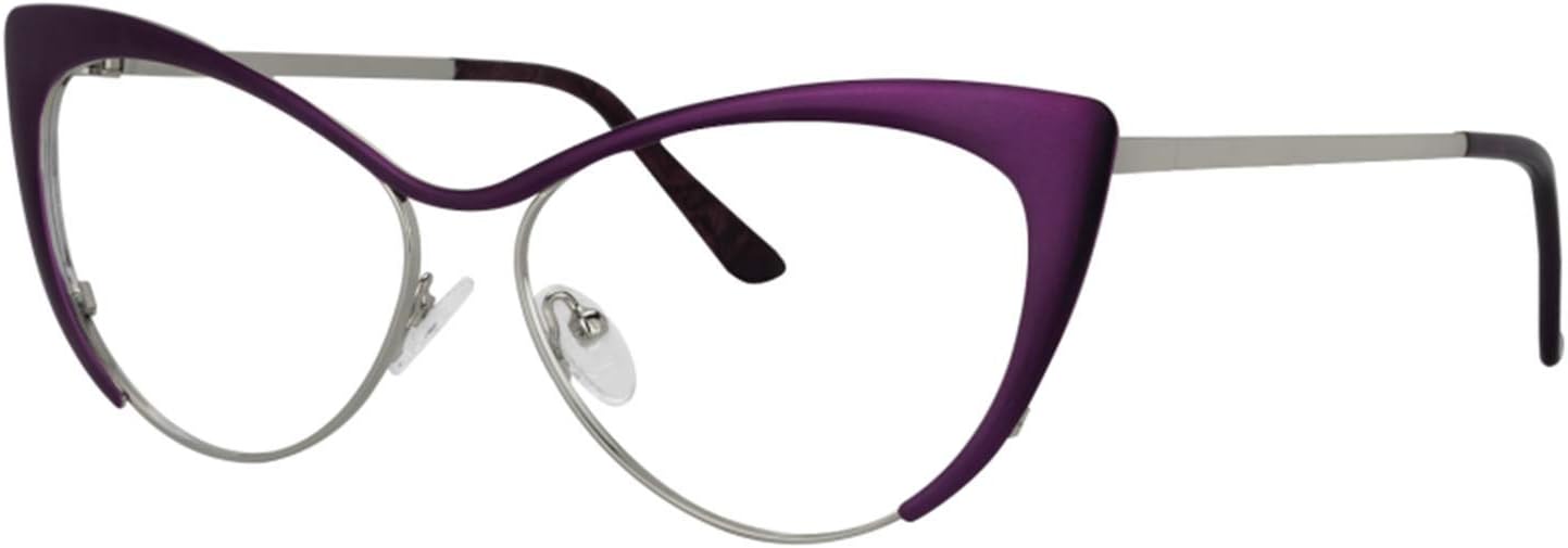 Zeelool Gafas de bloqueo de luz azul ojo de gato de gran tamaño para las mujeres gafas de metal Ellen VFM0176