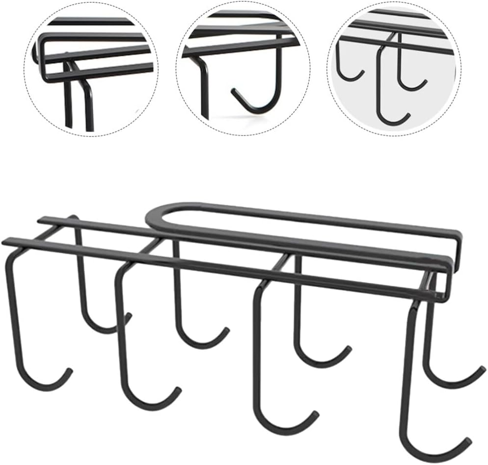 UPKOCH Soporte para tazas debajo del gabinete, estante para tazas, taza de café, té, debajo del armario, soporte para tazas