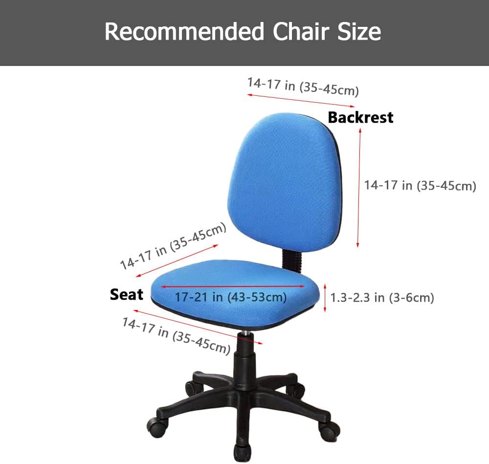 Melaluxe Fundas para silla de oficina de computadora, funda universal protectora y elástica para silla giratoria
