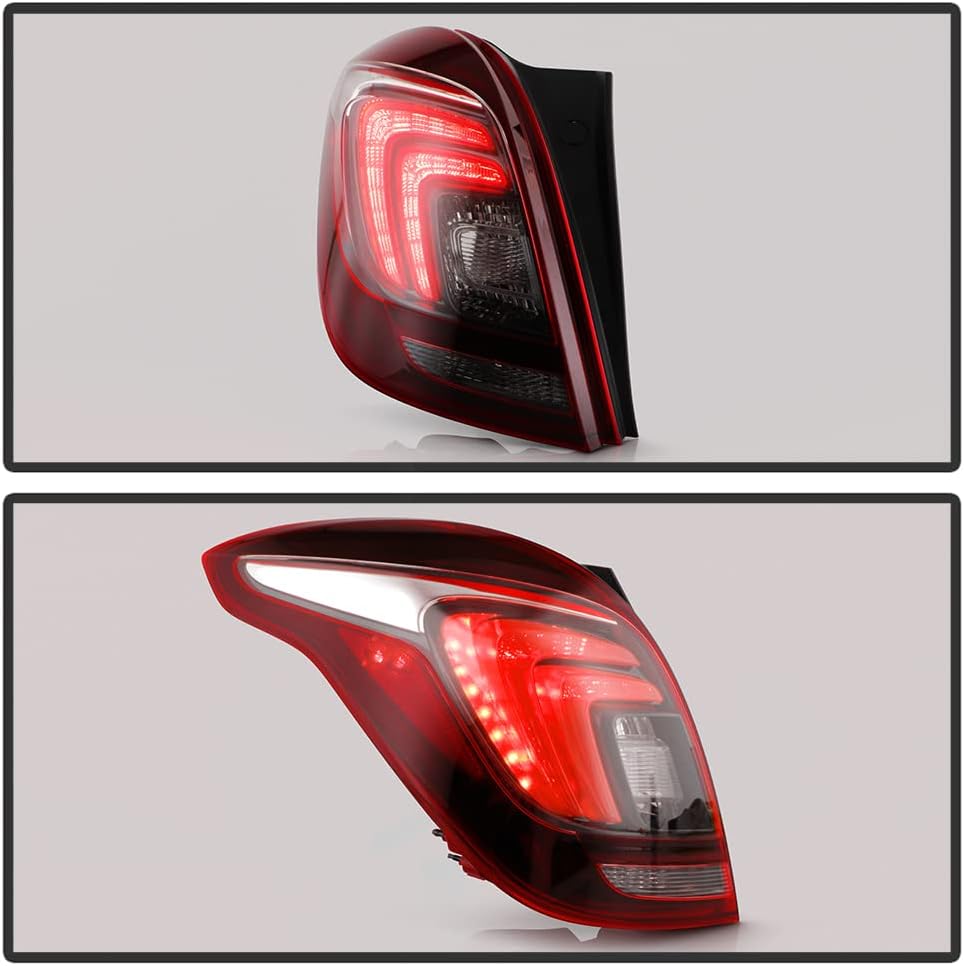 ACANII – Para 2017-2022 Buick Encore Rojo Claro OE Estilo de Fábrica LED Luz Trasera Lámpara de Freno Reemplazo Lado Izquierdo del Conductor