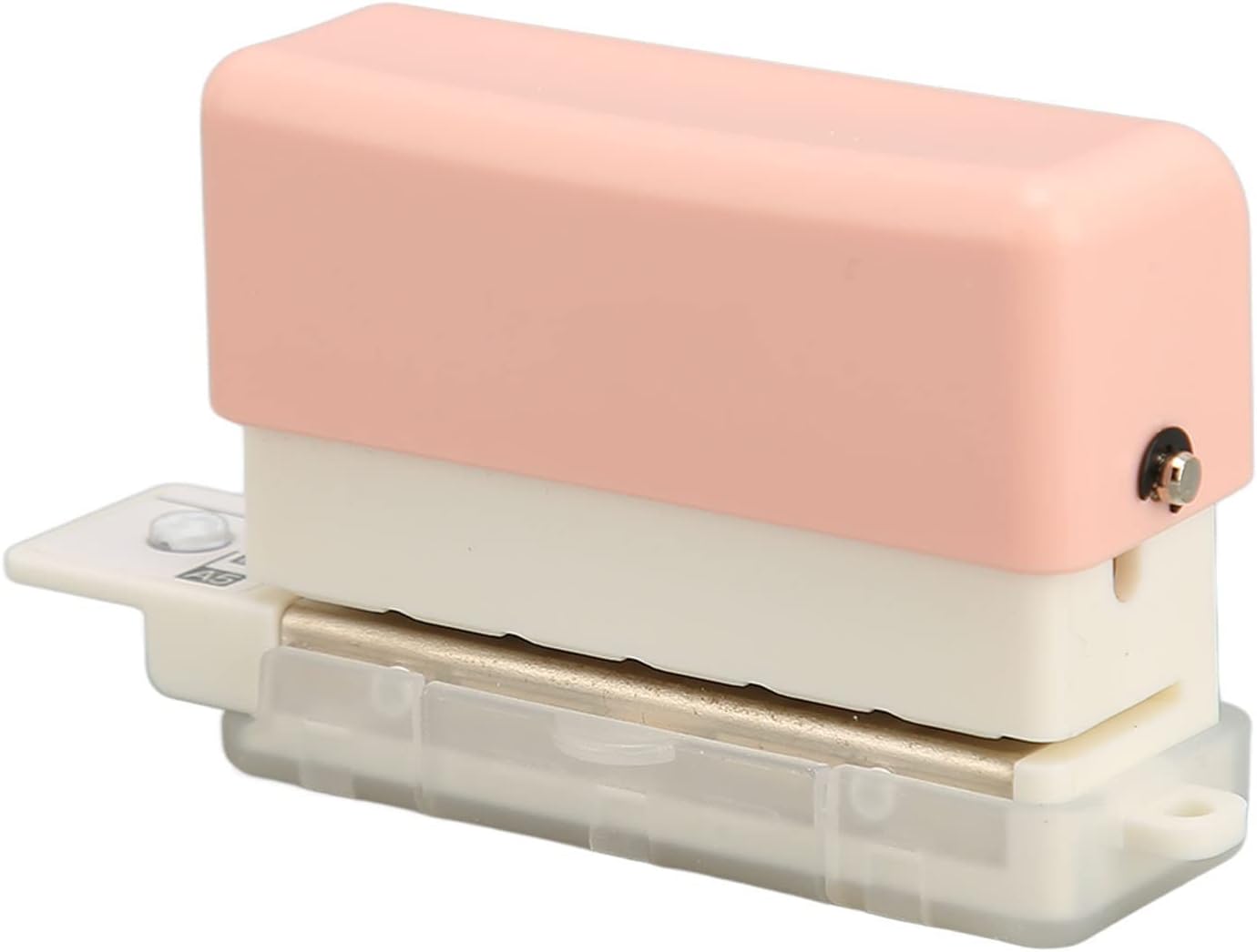 Perforadora de agujero, bonito estilo pequeño, mini perforadora portátil para manualidades de papel, planificadores y carpetas (rosa)