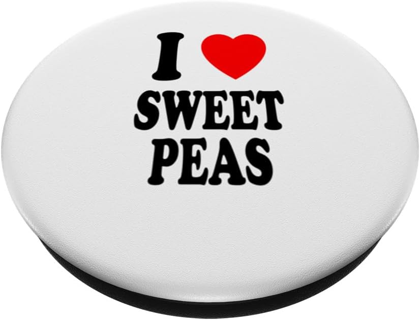 I Heart (Love) Sweet Peas Gardening Botany Botanist PopSockets Standard PopGrip