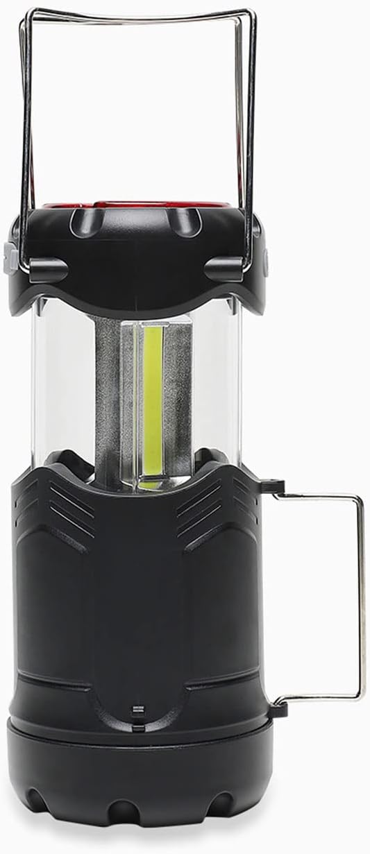 Linterna de camping a pilas  Lámpara colgante COB portátil  Linterna plegable impermeable para luces de tienda, cortes de energía, emergencia de