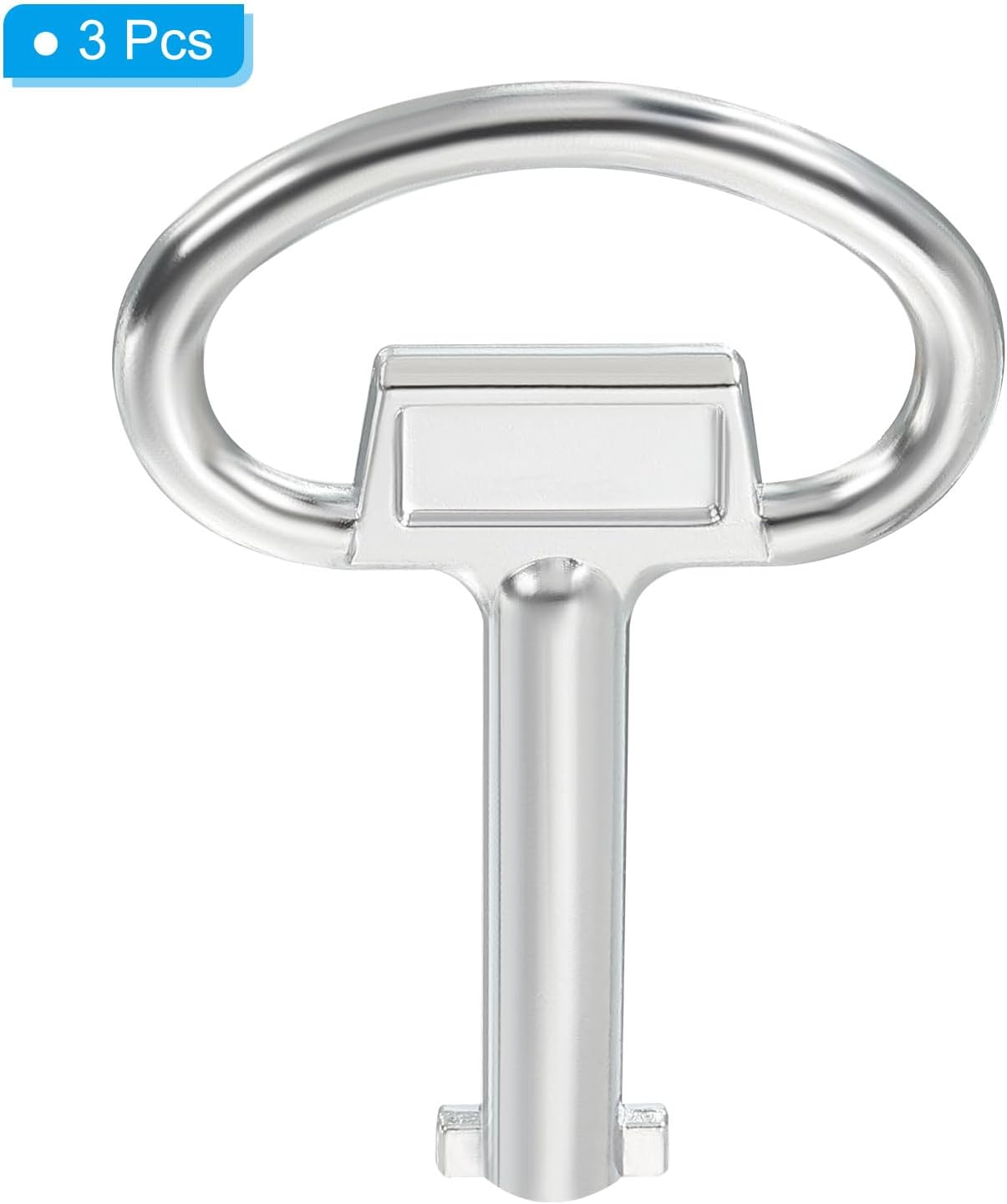PATIKIL Llave de llave de vaso de 0.5 x 0.198 pulgadas, paquete de 3 llaves de medidor de agua a gas para armario eléctrico para cerradura de panel