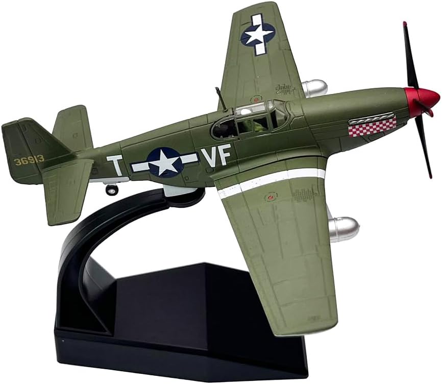 172 Escala US P51 P-51 Mustang Fighter Avión Metal Militar Avión Juguete Modelo Modelo Colección Regalo