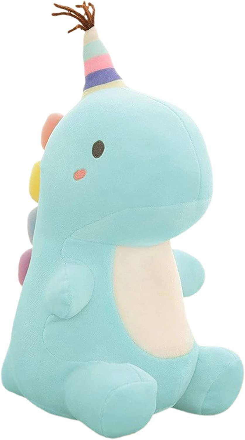 Lindo animal de peluche de dinosaurio de 11.8 pulgadas, peluche de dinosaurio suave para niños, regalos para niños y niñas (azul, 11.8 pulgadas11.8