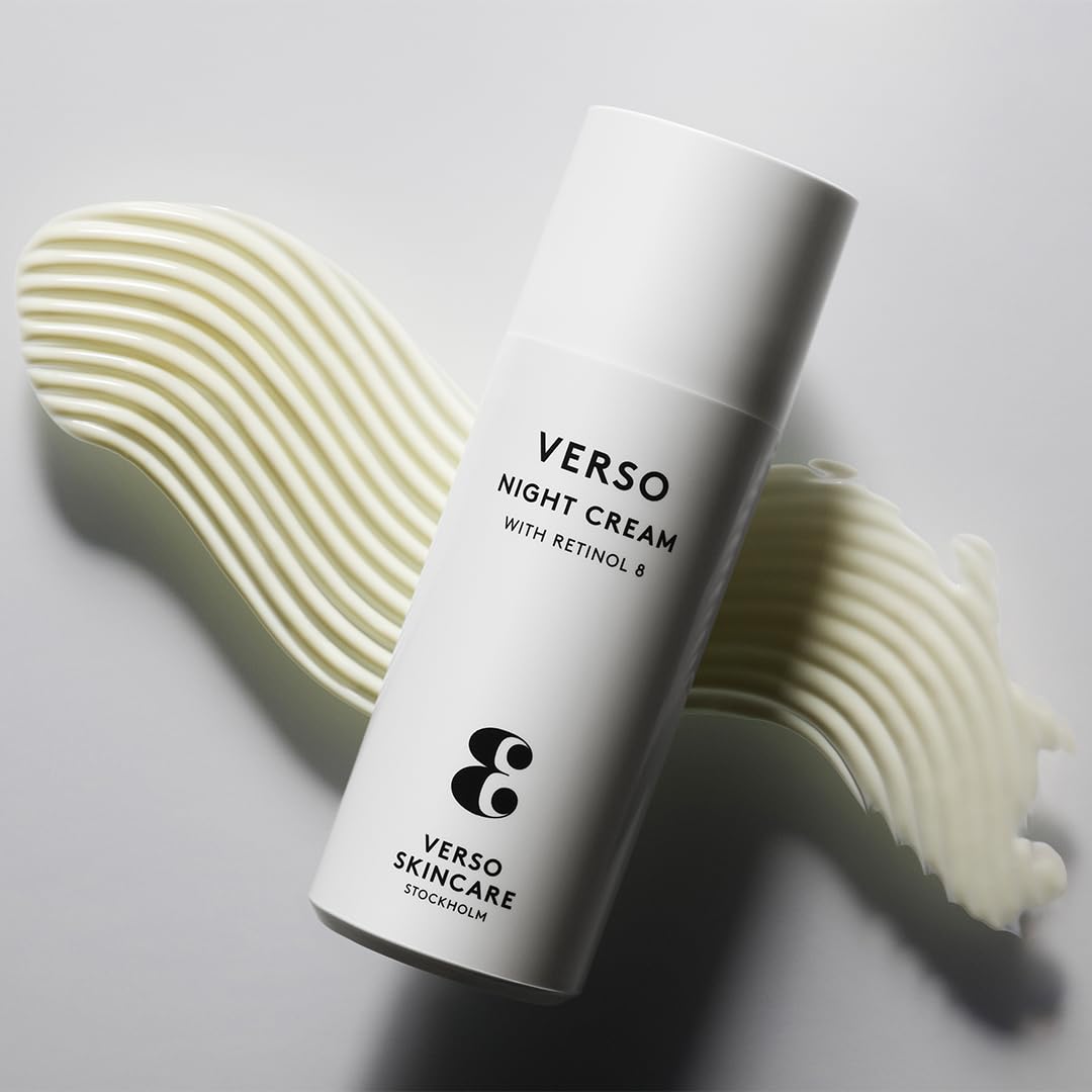 Verso Skin Care  Crema hidratante de noche  Crema de noche rejuvenecedora para rostro y cuello para piel joven  Cuidado facial fácil (1.6 fl oz)