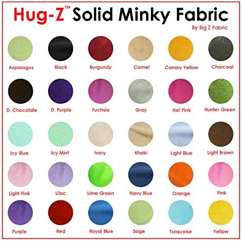Tela Minky suave y sólida Hug-Z by The Yard DIY Baby Blankets Decor Clothing Snuggle (verde lima)