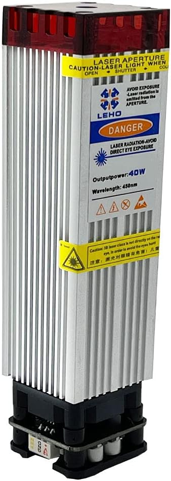 LEHO Módulo láser CNC de 40 W para máquina de grabado CNC, grabado rápido con tecnología de compresión puntual (1.299 x 1.299 x 4.724in)