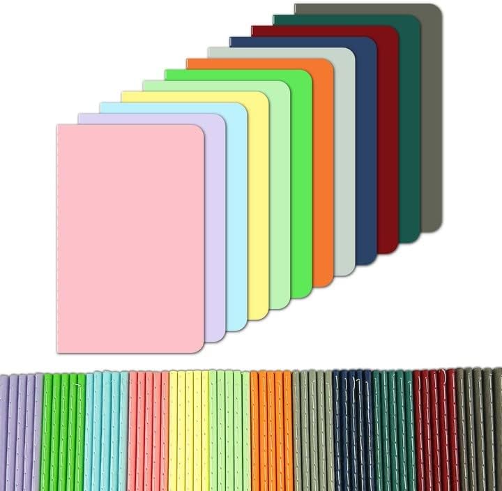 Paquete de 60 cuadernos pequeños, mini cuadernos de bolsillo a granel, diario a granel de 3.5 x 5.5 pulgadas, bloc de notas forrado con cubierta