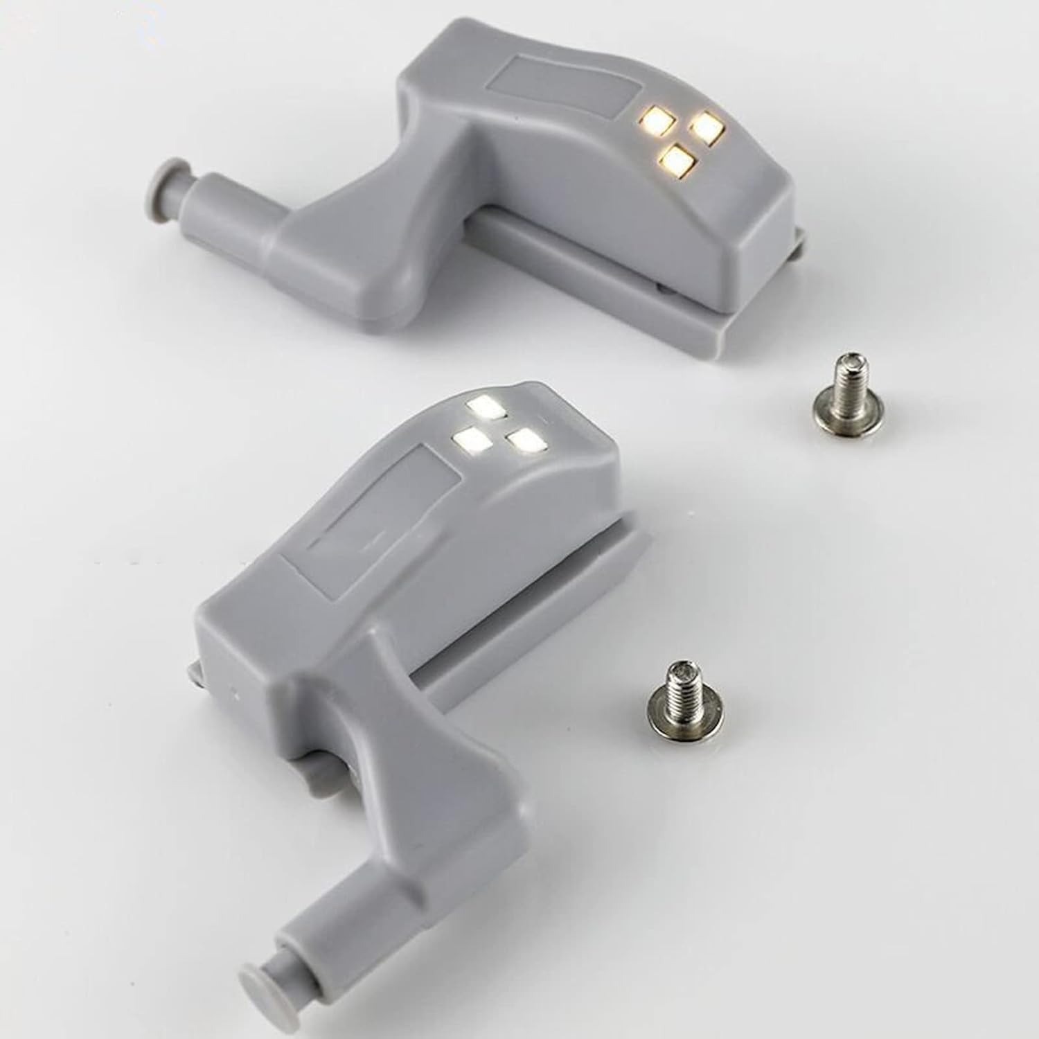 12 piezas de luz LED con bisagra de armario de armario, luz universal con sensor para cocina moderna, armario de hogar, armario, armario, lámpara –