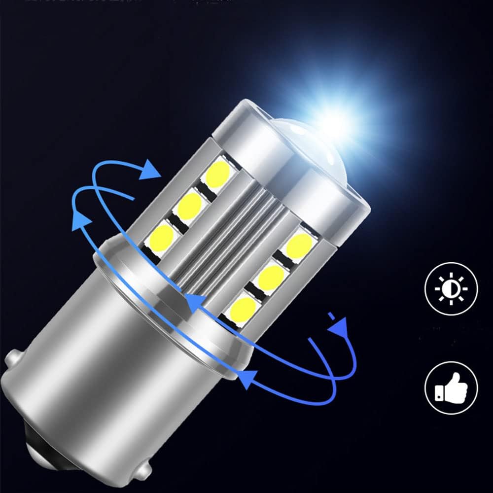 1156 bombillas LED, bombillas LED superbrillantes de 12 V-30 V, 1500 lúmenes, con lente de proyector. Para luz trasera de respaldo de 6000 K, color