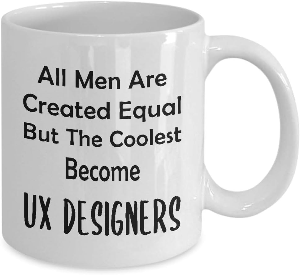 Gifts for Male UX Designer Coffee Mug Tea Cup – User Experience UI User Interface Design Artist Team Dept Graphic Digital Multimedia Creative Funny