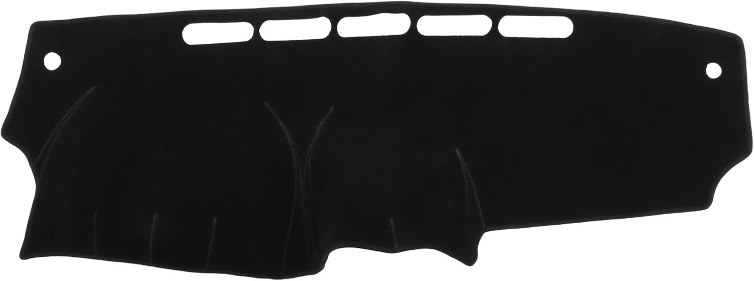 VekAuto Funda protectora de poliéster para salpicadero de automóvil, compatible con Nissan March 2010-2015, protector de poliéster negro para