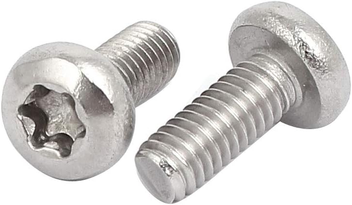 IIVVERR Tornillos Torx de cabeza de botón de acero inoxidable 304 M4x10mm Tornillos Torx T10 Drive 60pcs (M4x10mm 304 Tornillos Torx de cabeza de