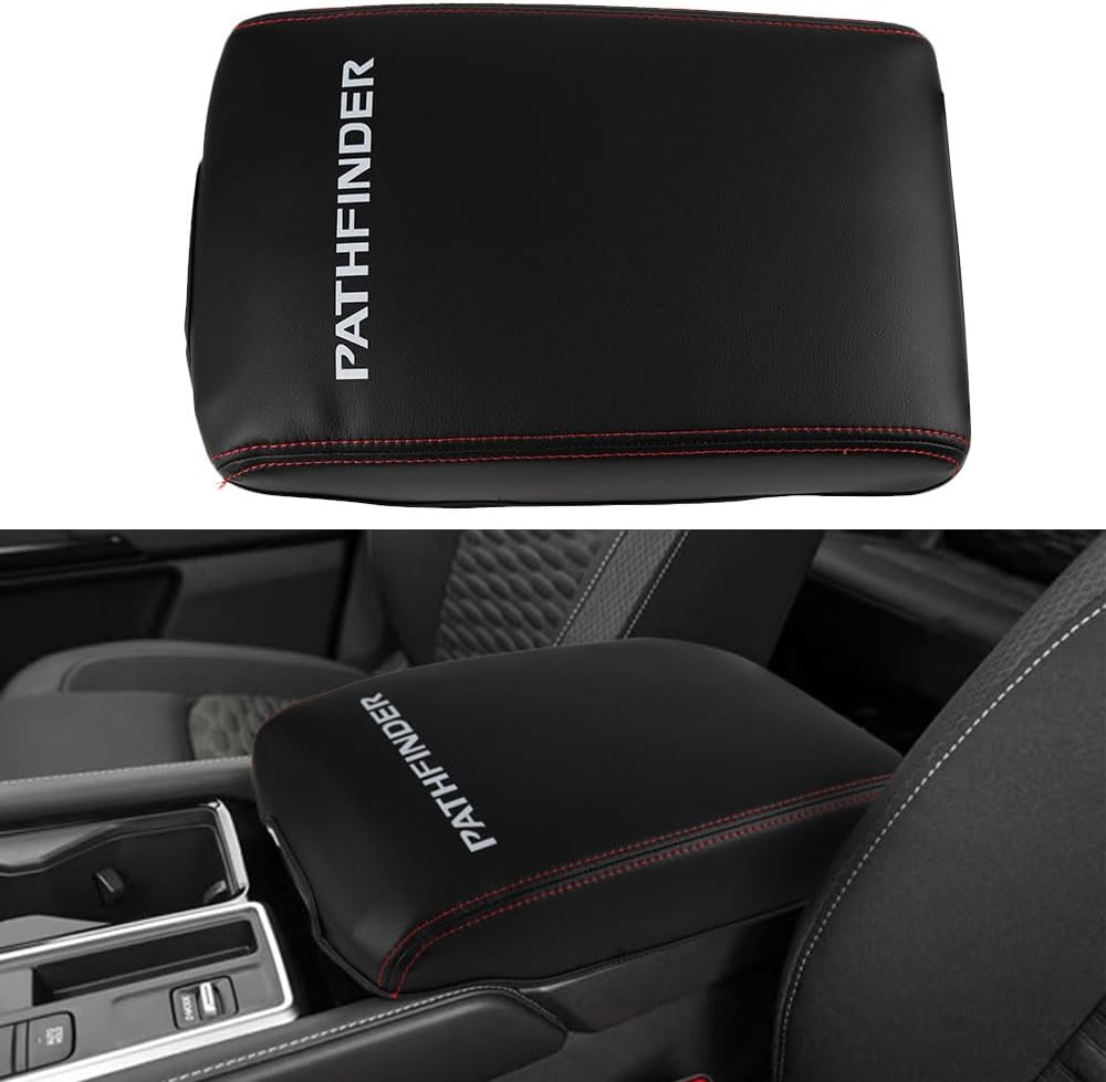 LEXLEY Funda protectora de piel resistente al agua y antiarañazos para Nissan 2022, 2023, 2024, Pathfinder, costuras rojas