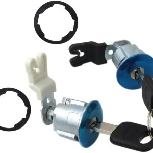 Juego de 2 cilindros de bloqueo de puerta 13268592, DL143B delanteros con 2 llaves de repuesto para Ford 2001-2003 Ranger Edge Juego de 2 cilindros de bloqueo de puerta 13268592, DL143B delanteros con 2 llaves de repuesto para Ford 2001-2003 Ranger Edge