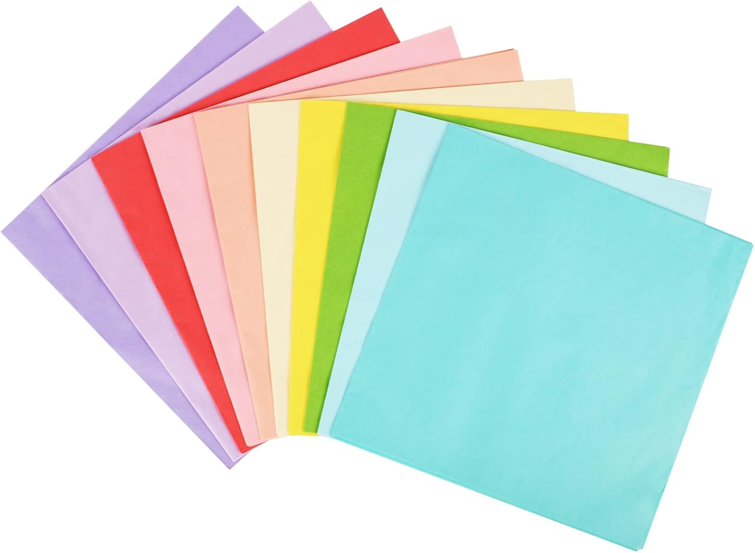 Simetufy 60 hojas de papel de seda para bolsas de regalo, 10 papel de seda de color pastel para manualidades, papel de seda de arte a granel, papel