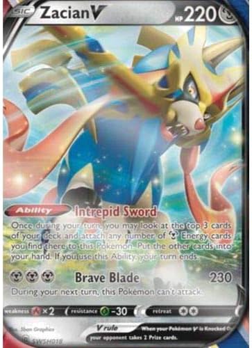 Tarjeta promocional Pokemon Zacian V SWSH018