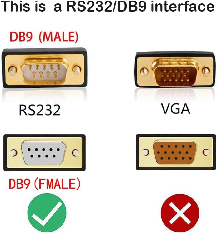 OIKWAN Adaptador USB a RS232 con chip FTDI, convertidor USB a DB9 Serial Hembra Compatible con Windows 10, 8.1, 8, 7, Vista, XP, Linux y Mac OS X