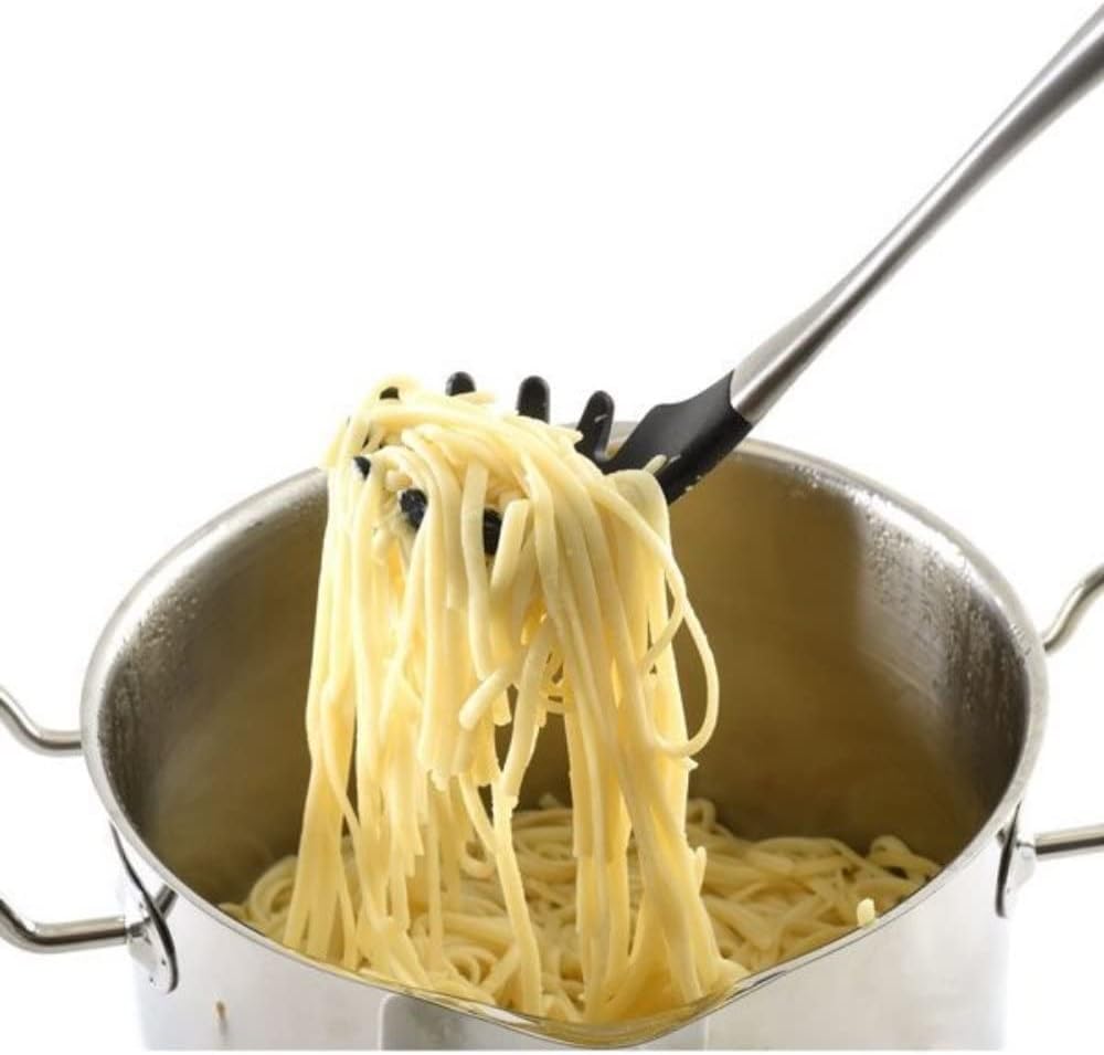 Norpro Servidor de pasta de acero inoxidable y silicona
