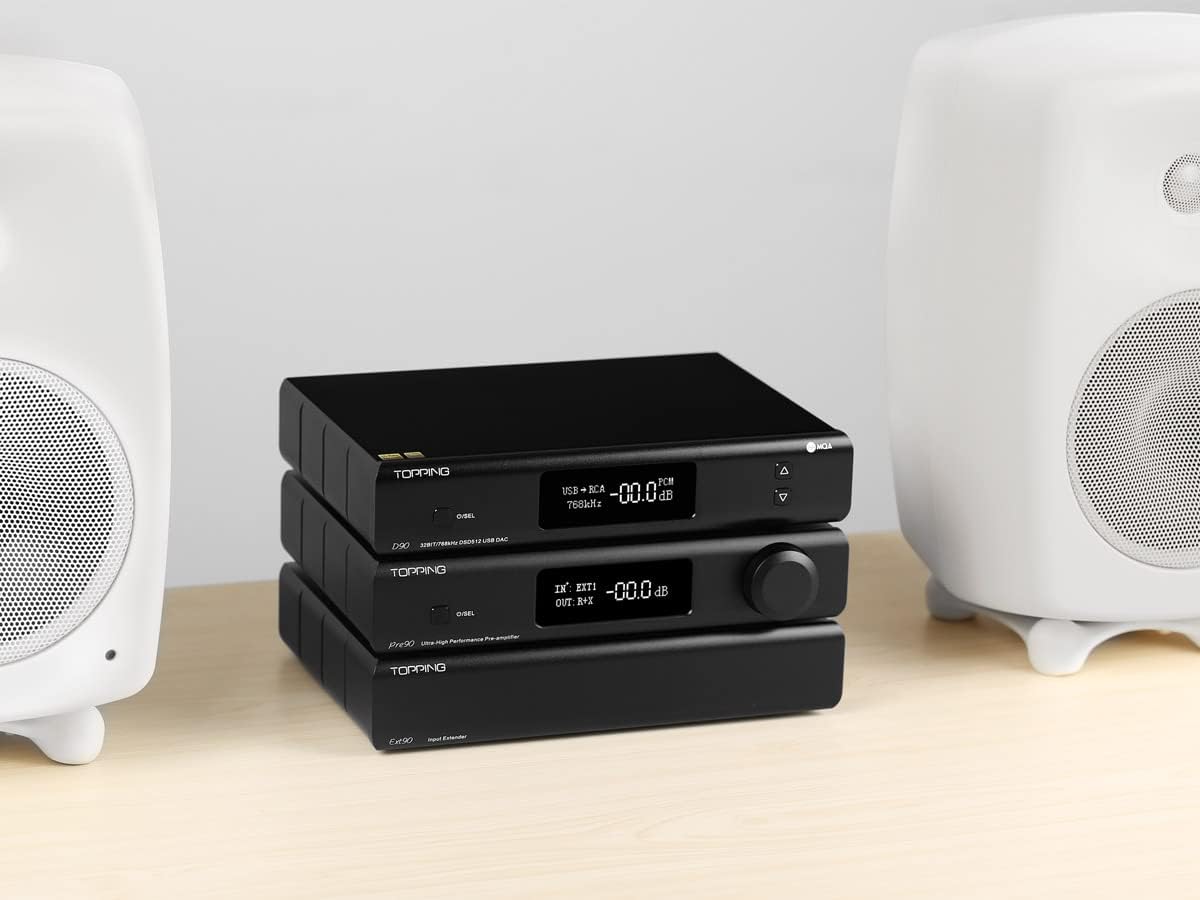 Topping PRE90 Preamplificador de audio de alta resolución Módulos NFCA Salida XLR balanceada RCA para D90se D90 A90 EXT90 Audio DAC con control