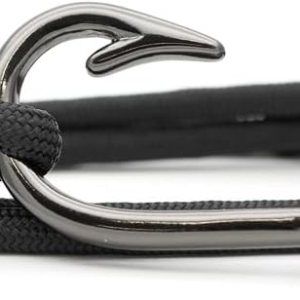 CRAFTMEMORE Pulsera con colgante de gancho de pescado, hecha con cordón militar 550, pulsera ajustable y tobillera CRAFTMEMORE Pulsera con colgante de gancho de pescado, hecha con cordón militar 550, pulsera ajustable y tobillera