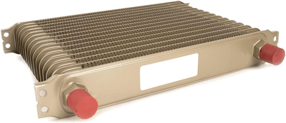 PIT66 Universal AN-10AN – Enfriador de aceite de transmisión de motor compatible con aluminio de 15 filas de oro modelo japonés
