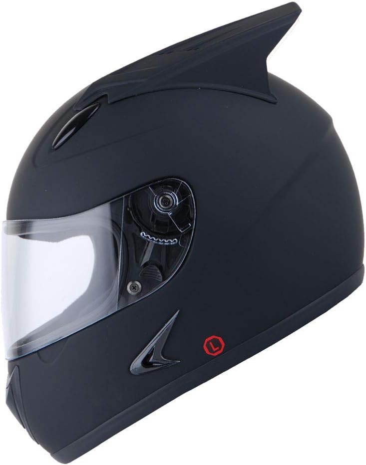 1Storm – Casco completo con alas y cuernos para motocicleta
