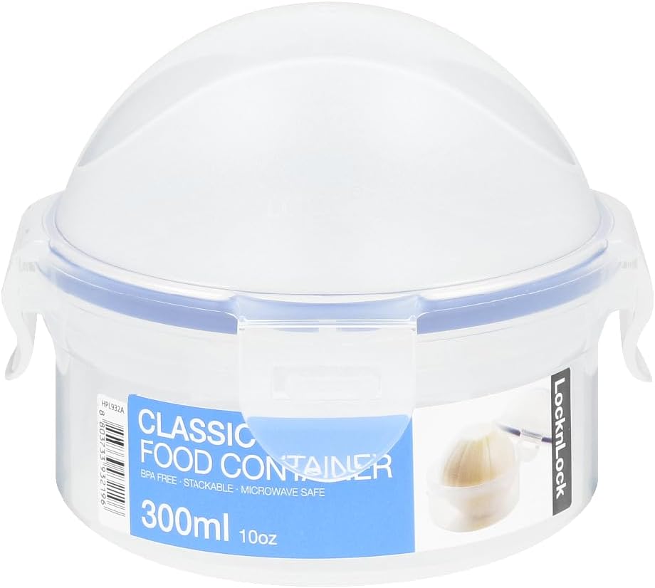 Lock & Lock – Recipiente hermético redondo para alimentos, caja de cebolla, 10.14 onzas1.27 tazas