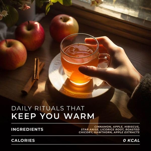 Gya Tea Co Tazas K de té de hierbas de canela y manzana para Keurig, té sin cafeína, tazas K para Keurig, comienza el día con cápsulas de té para
