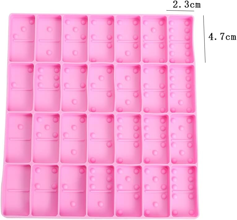 Molde de silicona de 28 cavidades para colgantes de epoxi, molde de dominó epoxi, moldes de resina para dulces, moldes de arcilla, moldes de dominó,