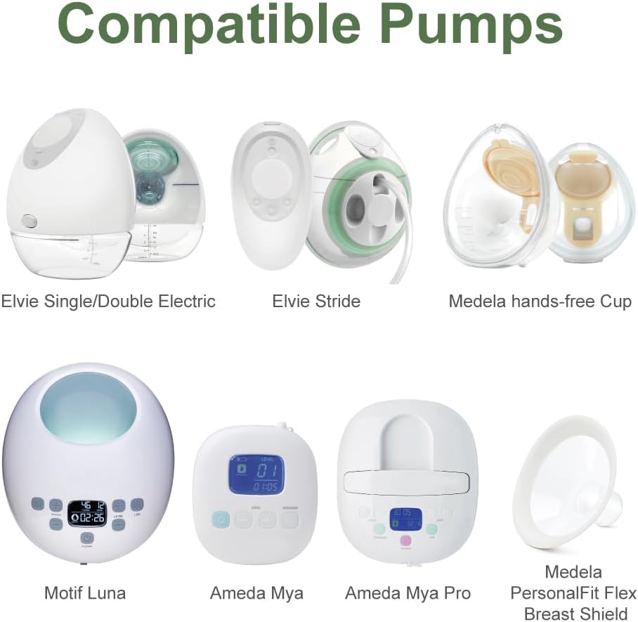 Maymom Inserto de brida de 0.512 in compatible con Elvie SingleDouble Electric, Elvie Stride Cup (0.945 in), compatible con Medela PersonalFit Flex