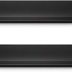 Hangman Estantes flotantes sin tachuelas, juego de estantes de pared de aluminio con recubrimiento de polvo negro, decoración moderna del hogar, sin Hangman Estantes flotantes sin tachuelas, juego de estantes de pared de aluminio con recubrimiento de polvo negro, decoración moderna del hogar, sin