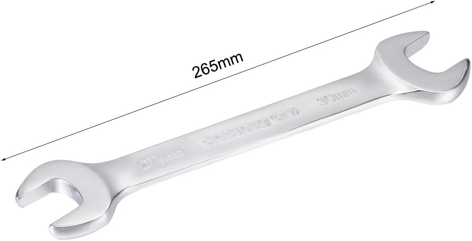 uxcell Llave métrica doble de extremo abierto 1.063 in x 1.181 in