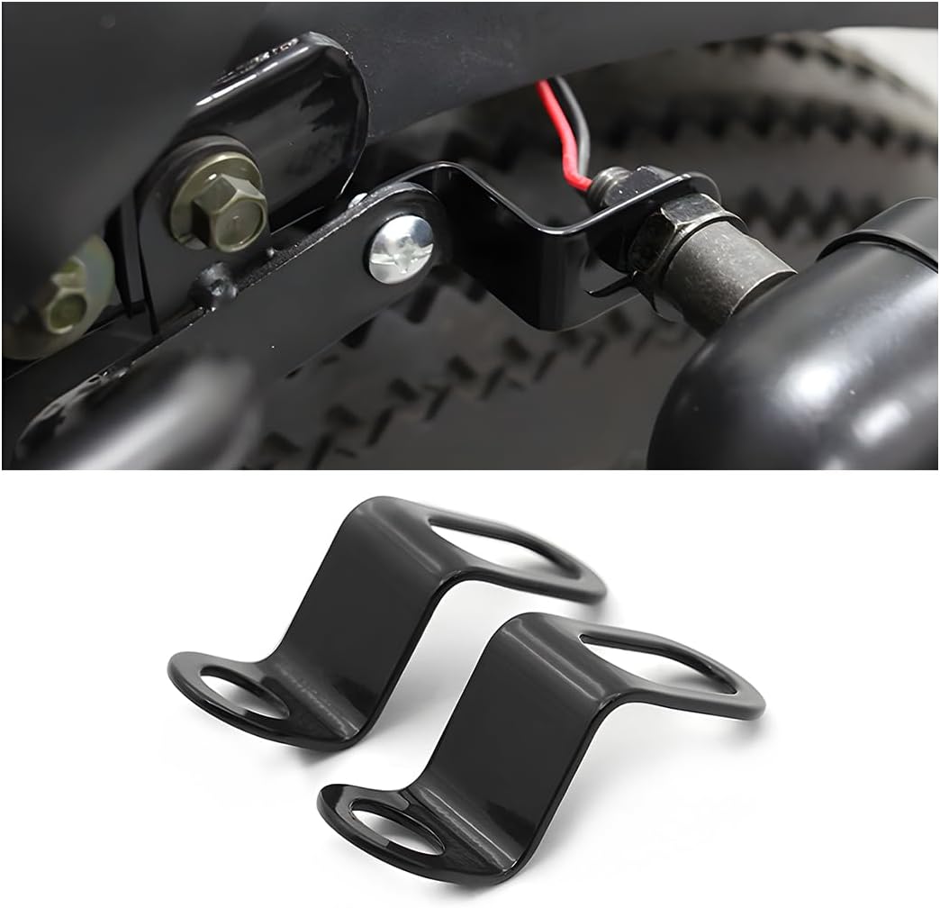 AUCELI Soportes de señales de giro traseros, 2 piezas de soporte de reubicación de luz indicadora trasera de motocicleta, soporte universal de