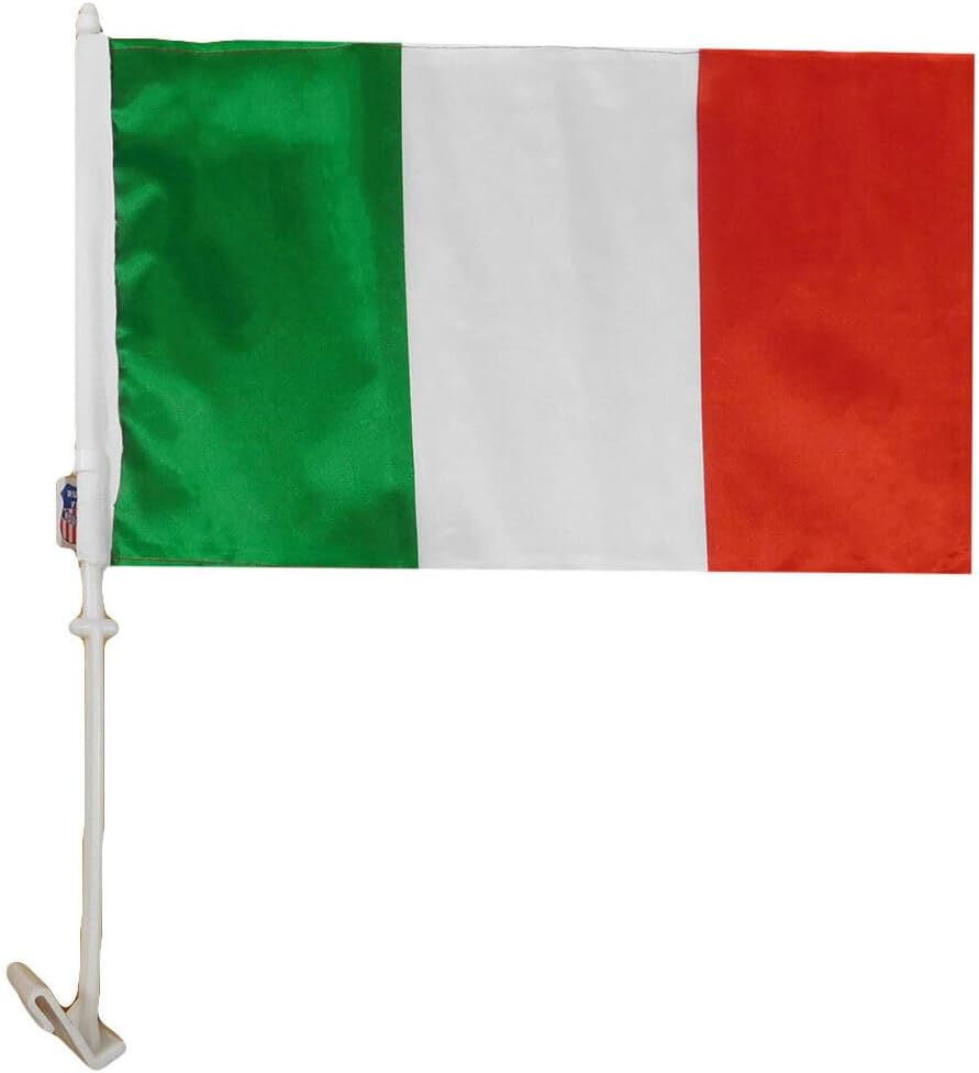 Premium 12 Pack Country of Italy 12″x18″ Double Sided Rough Tex Knit Nylon Car Flag