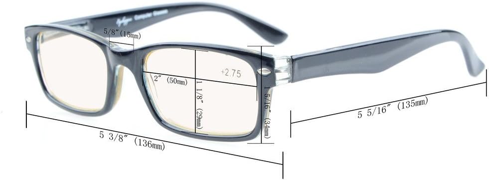 CessBlu – Lentes con filtro de luz azul que reducen la vista cansada al leer, anti rayos azules, protección UV, lentes de lectura para computadora