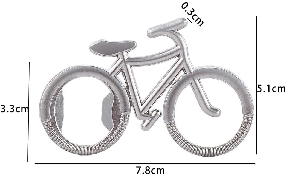 Abridor de botellas de cerveza de metal, abrebotellas de cerveza de vino para bicicleta, abridor de botellas en forma de bicicleta, lindo llavero