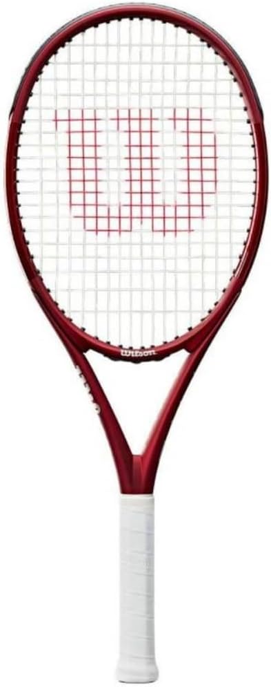 Wilson Triad Five – Raqueta de tenis encordada con hilo rojo Luxilon Element Soft IR 127, combo que cambia el juego en un marco amigable con los