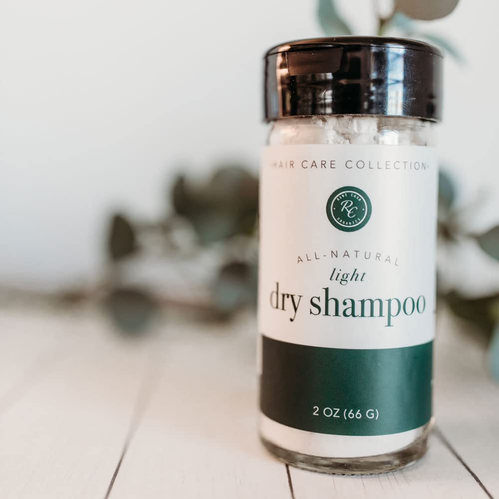 Rowe Casa Organics Champú seco para cabello claro, champú en polvo totalmente natural para cuero cabelludo y cabello grasos, 2 onzas