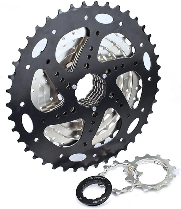 VG SPORTS Casete de 8 velocidades 11-25T11-28T11-32T11-36T11-40T11-42T para casete de bicicleta de carreteraMTB, casete de bicicleta compatible con