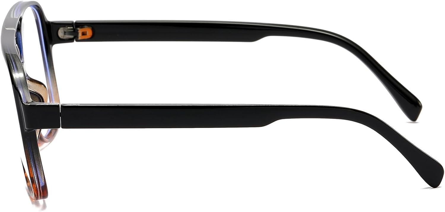 ZIMUSUN Gafas de aviador retro con luz azul para mujeres y hombres de los años 70, gafas de piloto con marco de gran tamaño, antifatiga ocular