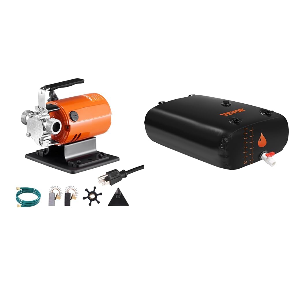 VEVOR Bomba de transferencia de agua de 115 V, bomba de utilidad, flujo más grande de 360 GPH, alta elevación de 46 pies, 110 HP y vejiga de