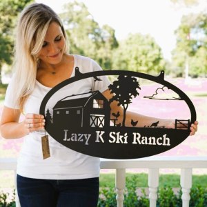 RealSteel Brand I Sturdy Metal Personalized Farmhouse Sign I Metal Wall Art I Last Name Sign  Outdoor Metal Sign I Garden Decor and Patio Sign RealSteel Brand I Sturdy Metal Personalized Farmhouse Sign I Metal Wall Art I Last Name Sign  Outdoor Metal Sign I Garden Decor and Patio Sign