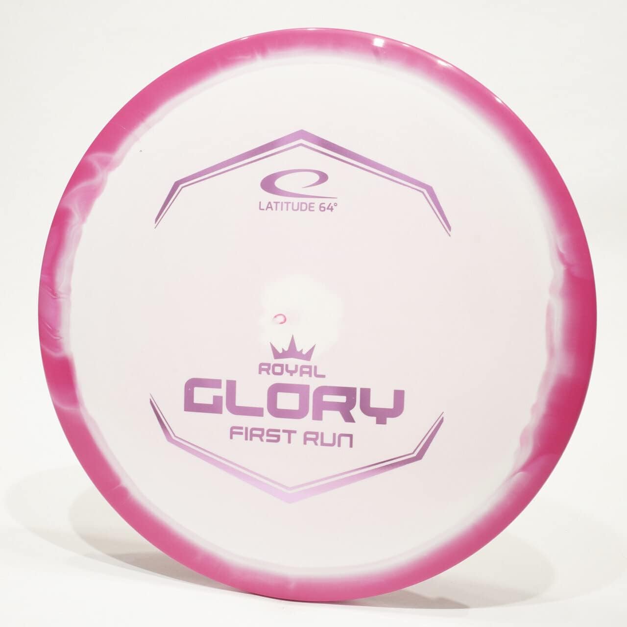 Latitude 64 First Run Orbit Glory (Royal Grand) Disco de golf para conductor, color y peso rosa (oscuro), 6.10-6.14oz