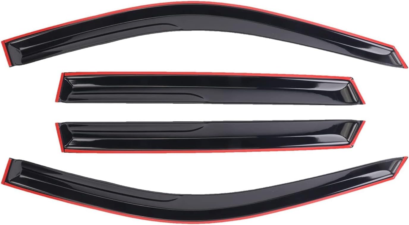 WONSABON Juego de 4 viseras adhesivas para ventana, deflectores, protectores contra la lluvia, compatible con Dodge Durango 94267 2011-2023