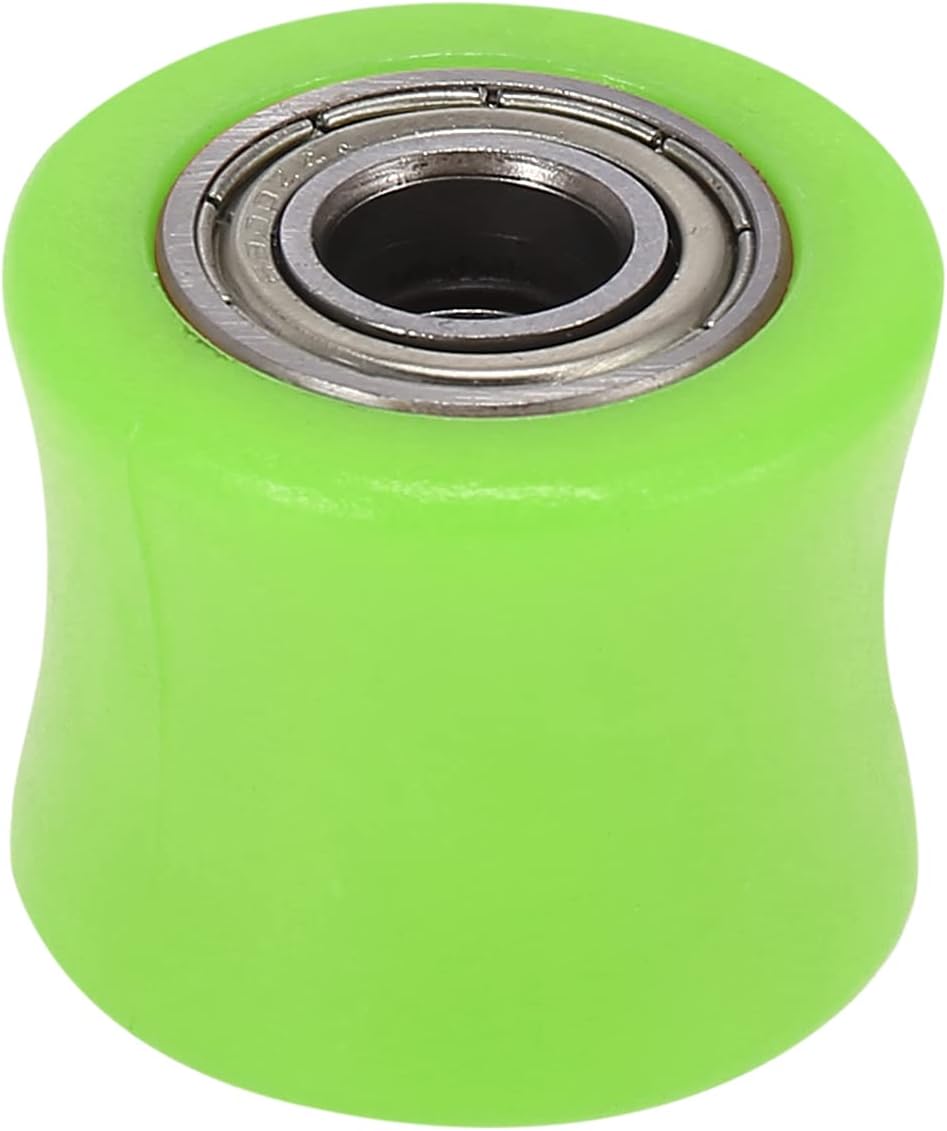 Motoforti 0.394 in agujero 1.063×1.299 in cadena rodillo polea deslizante tensor rueda guía verde para motocicleta ATV