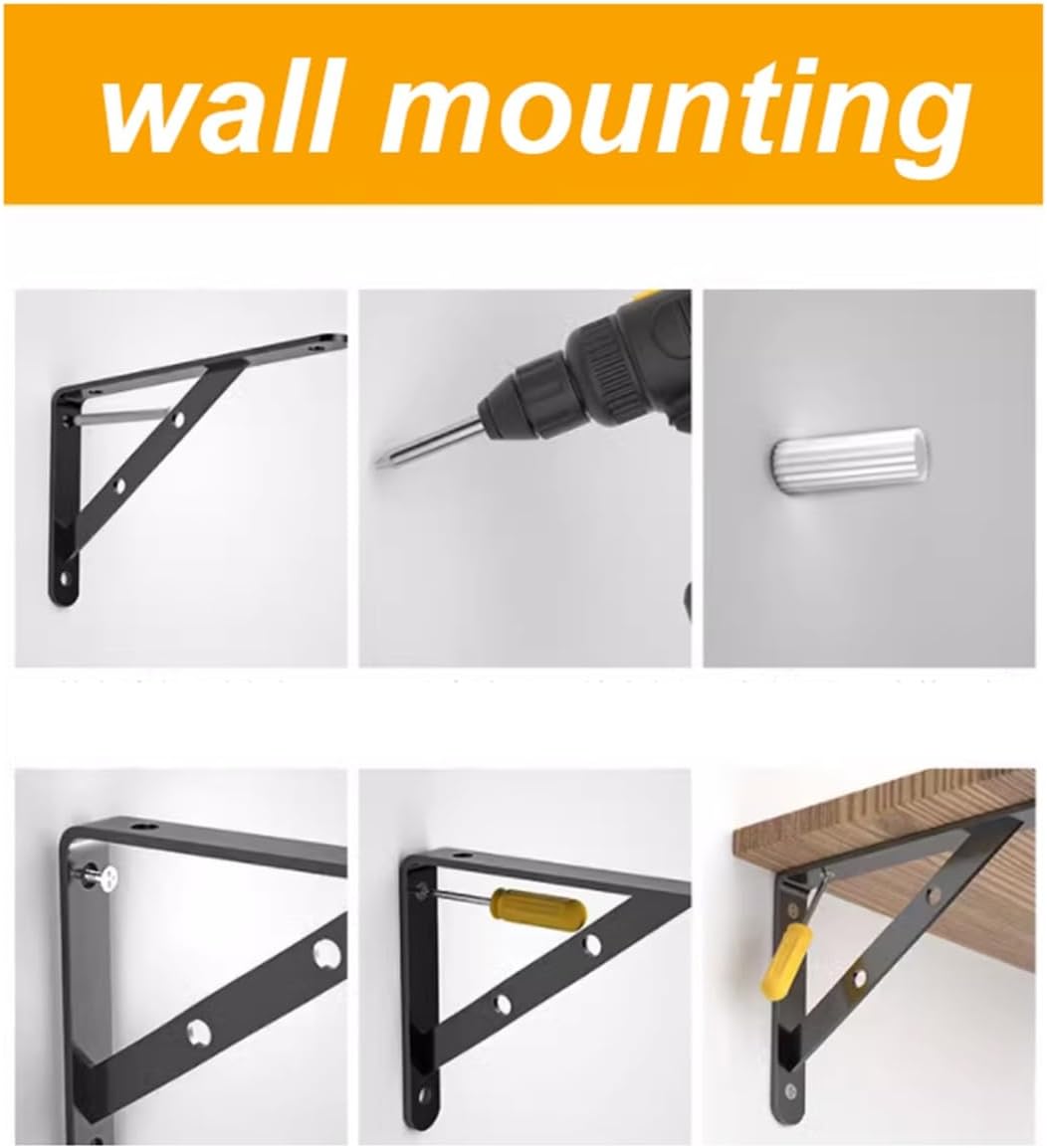 19.7 in 15.7 in 11.8 in 7.9 in 5.9 in Escuadras para Estanterias Fuertes, Soporte Estante Montado Pared para Estanteria Pequeñas, Stands de